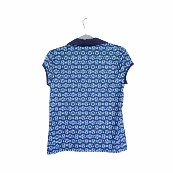 Coral Bay blue golf club print top - Picture 2 of 3